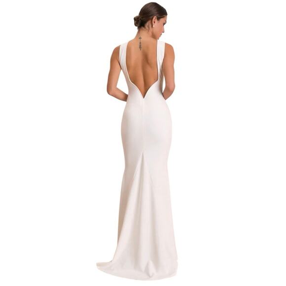 LULUS White Backless Evening Gown | Elegant Formal Dress | Wedding & Prom-Sz XS - Picture 1 of 7